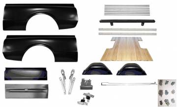 1967-1972 Chevy C/K 10 Truck Short Bed Complete Bed Kit w/ Oak  Wood Floor