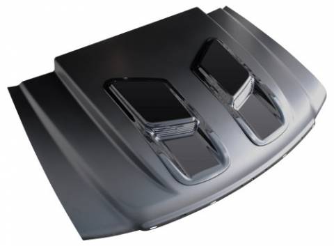 Key Parts 0864-037: 2007-2013 GMC Sierra Ram Air Style Hood