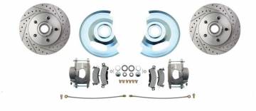 1963-1970 Chevy Truck 5 Lug Disc Brake Conversion Wheel Kit Drilled & Slotted Rotors