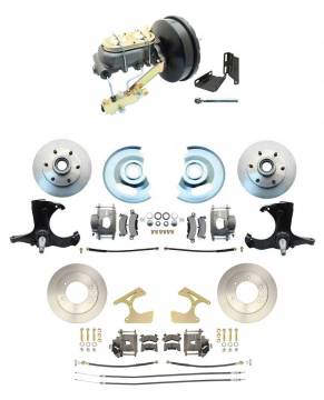 1963-1966 Chevy Truck Power Front & Rear Disc Brake Kit 9” Single Cast Iron Master