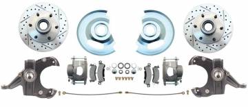 1963-1970 Chevy Truck Disc Brake Conversion Kit 2" Drop Drilled & Slotted Rotors