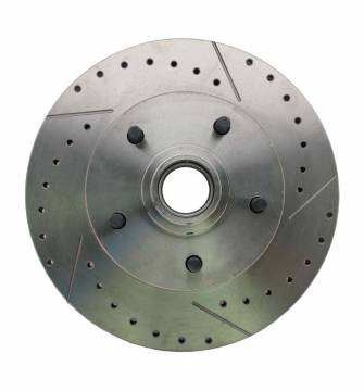 1962-1972 Mopar A, B, & E Body  Vehicle Drilled/ Slotted Large Bolt Pattern Front Rotor (Passenger Side)