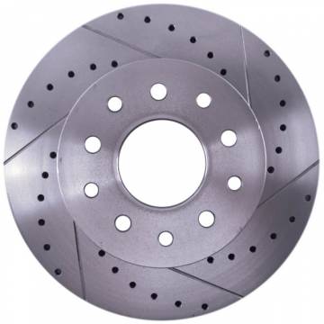 Rear Ford 9" Cross Drilled & Slotted Rotors - 11" OD