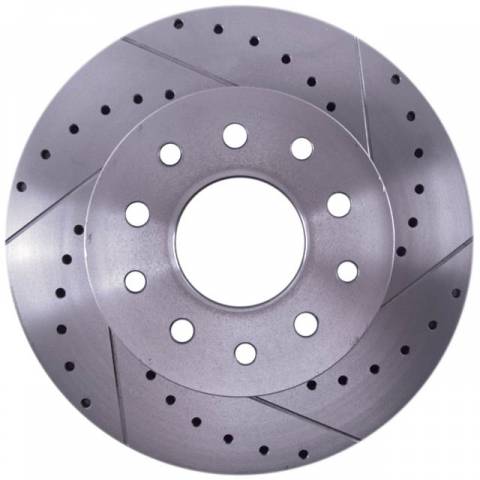 Mustang II Cross Drilled & Slotted Rotors - 11