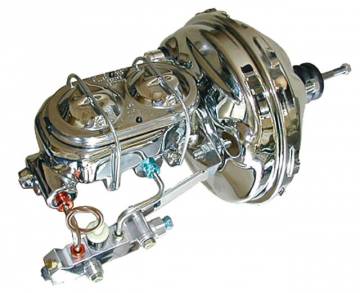 BCK5004  -  GM A, F, X 1964-1972 11" Chrome Booster Conversion Kit (Disc/ Drum)
