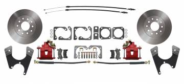 DBK1012-R  - 1964-1972 GM A Body  10/12 Rear Disc Brake Conversion Kit w/ Standard Rotors & Black Powder Coated Calipers