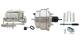 DBK55581012FS-GMFS1-330  - 1955-1958 GM Full Size Front & Rear Power Disc Brake Kit (Impala, Bel Air, Biscayne) & 8" Dual Chrome B
