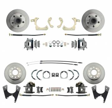 DBK55581012FS  - 1955-1958 GM Full Size Front & Rear Standard Disc Brake Kit (Impala, Bel Air, Biscayne)