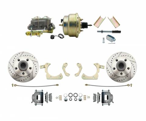 DBK5558LX-GMFS1-204-1955-1958 GM Full Size Disc Brake Kit w/ 8" Dual Zinc Booster Conversion Kit (Impala, Bel Air, Biscayne)