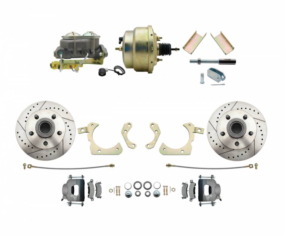 DBK5558LX-GMFS1-204-1955-1958 GM Full Size Disc Brake Kit w/ 8" Dual Zinc Booster Conversion Kit (Impala, Bel Air, Biscayne)
