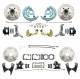 DBK62671012LX-B  - 1962-1967 Chevrolet Nova Front & Rear Disc Brake Conversion Kit Drilled & Slotted Rotors & Powder Coated Black