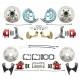 DBK62671012LX  - 1962-1967 Chevrolet Nova Front & Rear Brake Conversion Kit Drilled & Slotted Rotors