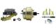 DBK64721012LX-GM-215  - 1964-1972 GM A Body Front & Rear Power Disc Brake Conversion Kit Drilled & Slotted Rotors w/ 8"Dual Zinc B