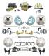 DBK64721012LX-GM-215  - 1964-1972 GM A Body Front & Rear Power Disc Brake Conversion Kit Drilled & Slotted Rotors w/ 8"Dual Zinc B