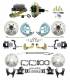 DBK64721012LXB-GM-217  - 1964-1972 GM A Body Front & Rear Power Disc Brake Conversion Kit Drilled & Slotted & Powder Coated Black