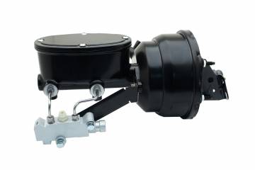 GM-411 GM A Body Wilwood Style 8" Dual Powder Coated Black Booster Conversion Kit (Disc/ Disc)