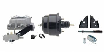 GM A, F, X 8" Dual Powder Coated Black Proline Power Brake Booster Conversion Kit