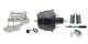 GMFS1-725-  1955-1958 GM Full Size (Impala, Bel Air) 8" Dual Powder Coated Black Booster Conversion Kit w/ Chrome Flat Top Master