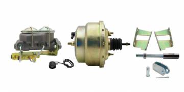 GMFS2-204-  1959-1964 GM Full Size (Impala, Bel Air) 8" Dual Zinc Booster Conversion Kit w/ Cast Iron Master Cylinder Bottom Mount