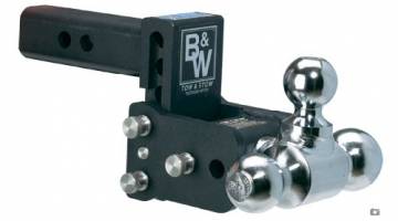 B&W Tow & Stow 2", 1-7/8", & 2-5/16" Triple Ball 8" Model Receiver Hitch