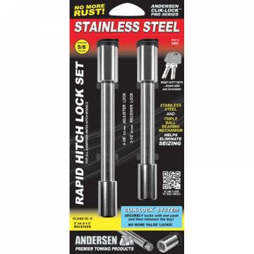 Stainless Steel Rapid Hitch ONLY Locking Pin Set (4-3/8" x 5/8" dia., 3-1/2" x 5/8") 3492