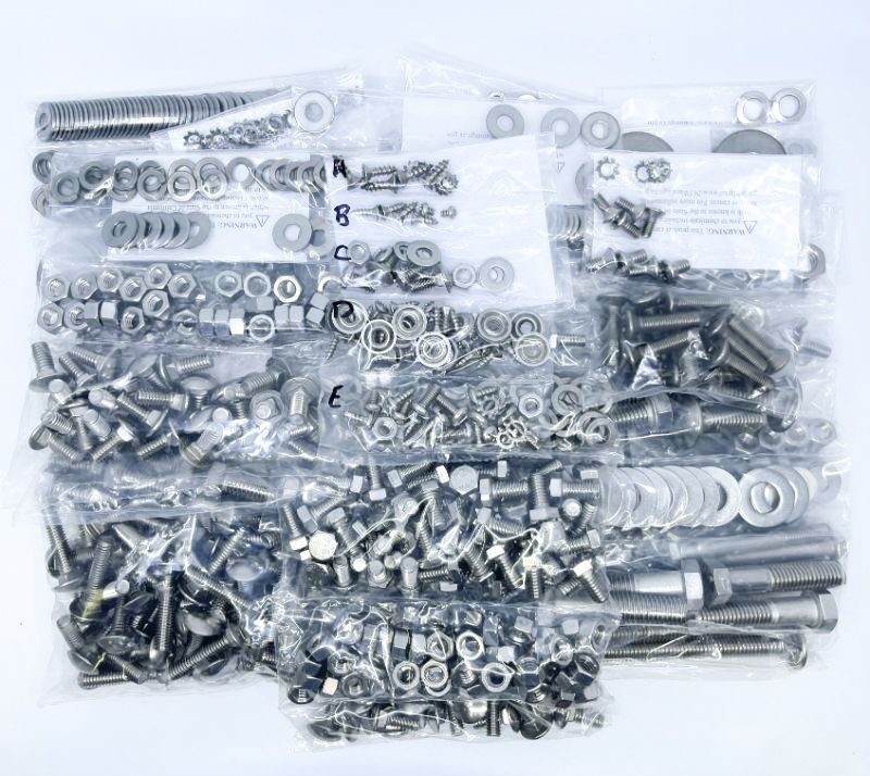 1967-1972 Chevy/GMC Truck Long Step Complete Bed Bolt Kit Unpolished Stainless 678 Pcs