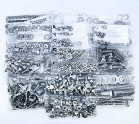 1967-1972 Chevy/GMC Truck Long Step Complete Bed Bolt Kit Unpolished Stainless 678 Pcs