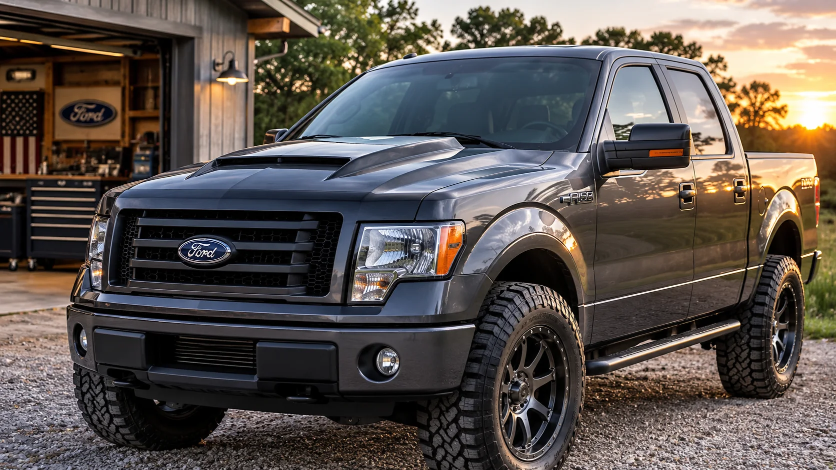 09 14 F150 cowl hood