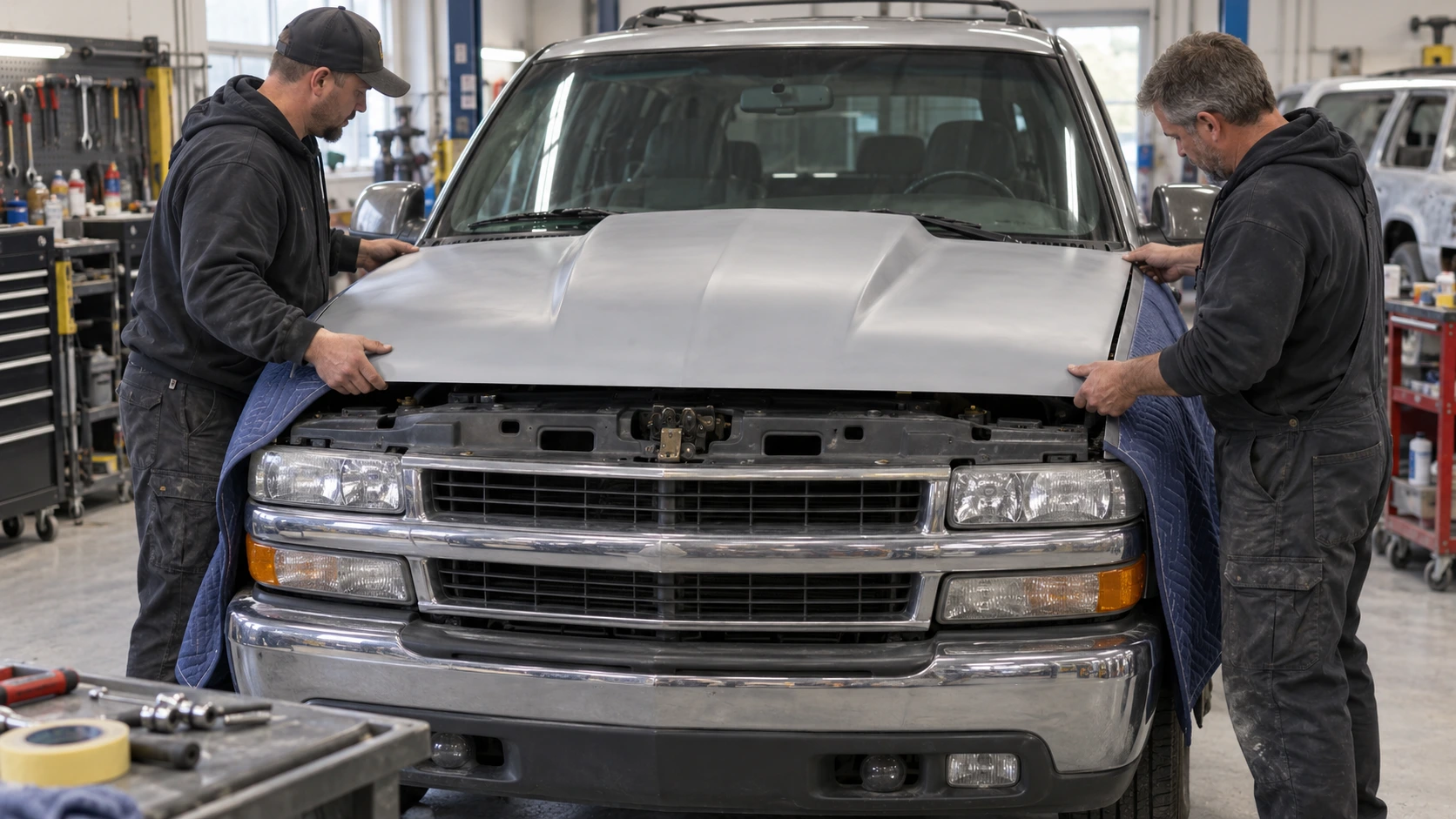 Chevy Tahoe Cowl Hood Test Fit